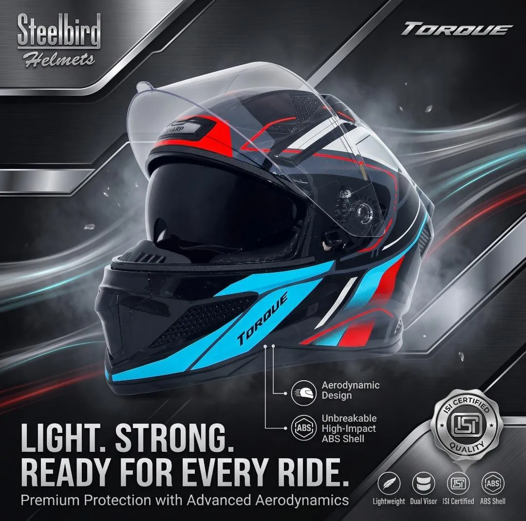 STEELBIRD SBH-25 SHARP ISS GLOSSY TORQUE BLACK/RED BLUE C/V 620 MM STEELBIRD SBH-25 SHARP ISS GLOSSY TORQUE BLACK/RED BLUE C/V 620 MM