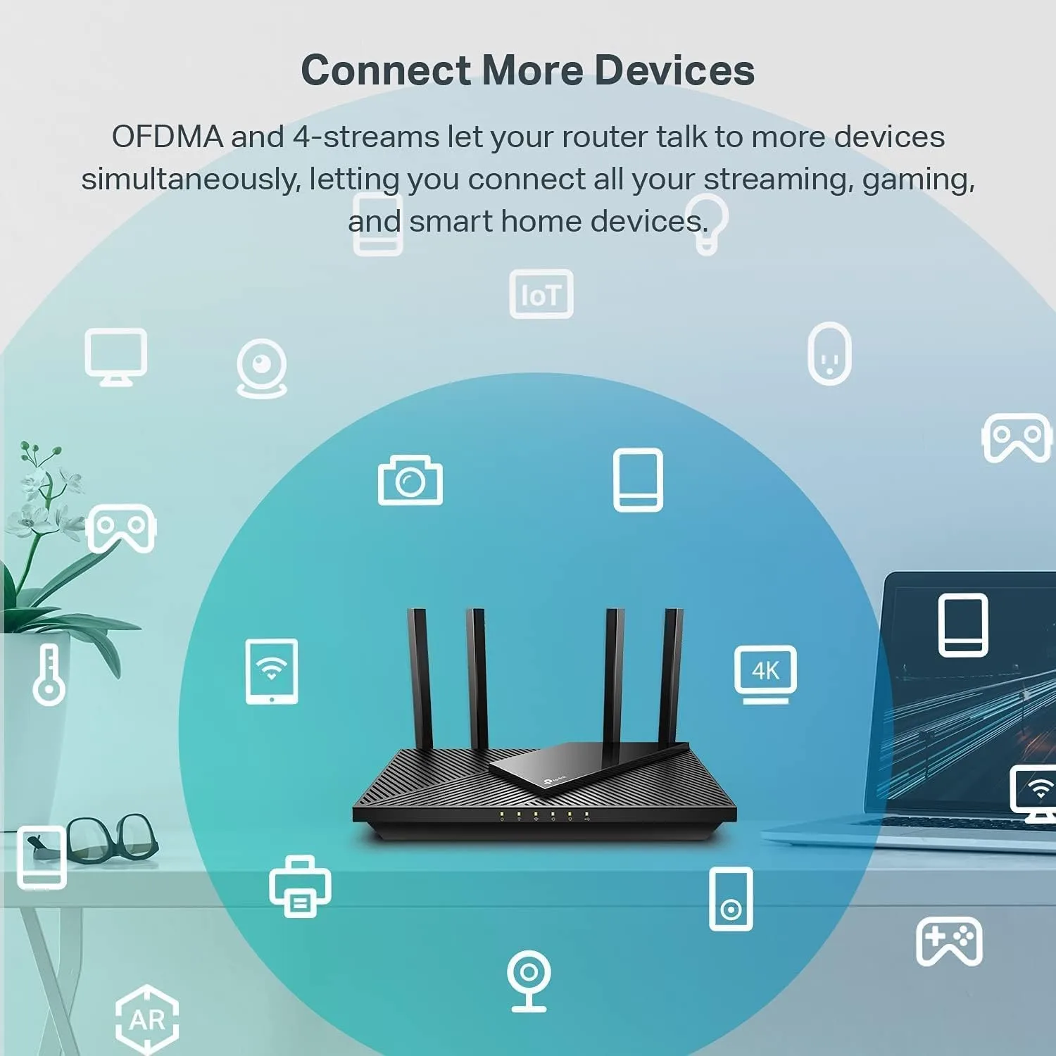 TP-LINK Archer AX55 AX3000 Dual-Band Wi‑Fi 6 Router — HomeShield, OFDMA, MU‑MIMO