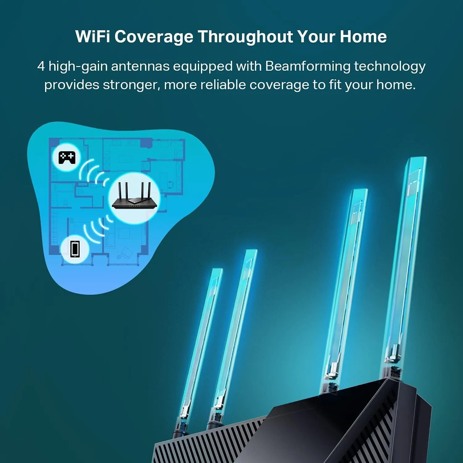 TP-LINK Archer AX55 AX3000 Dual-Band Wi‑Fi 6 Router — HomeShield, OFDMA, MU‑MIMO