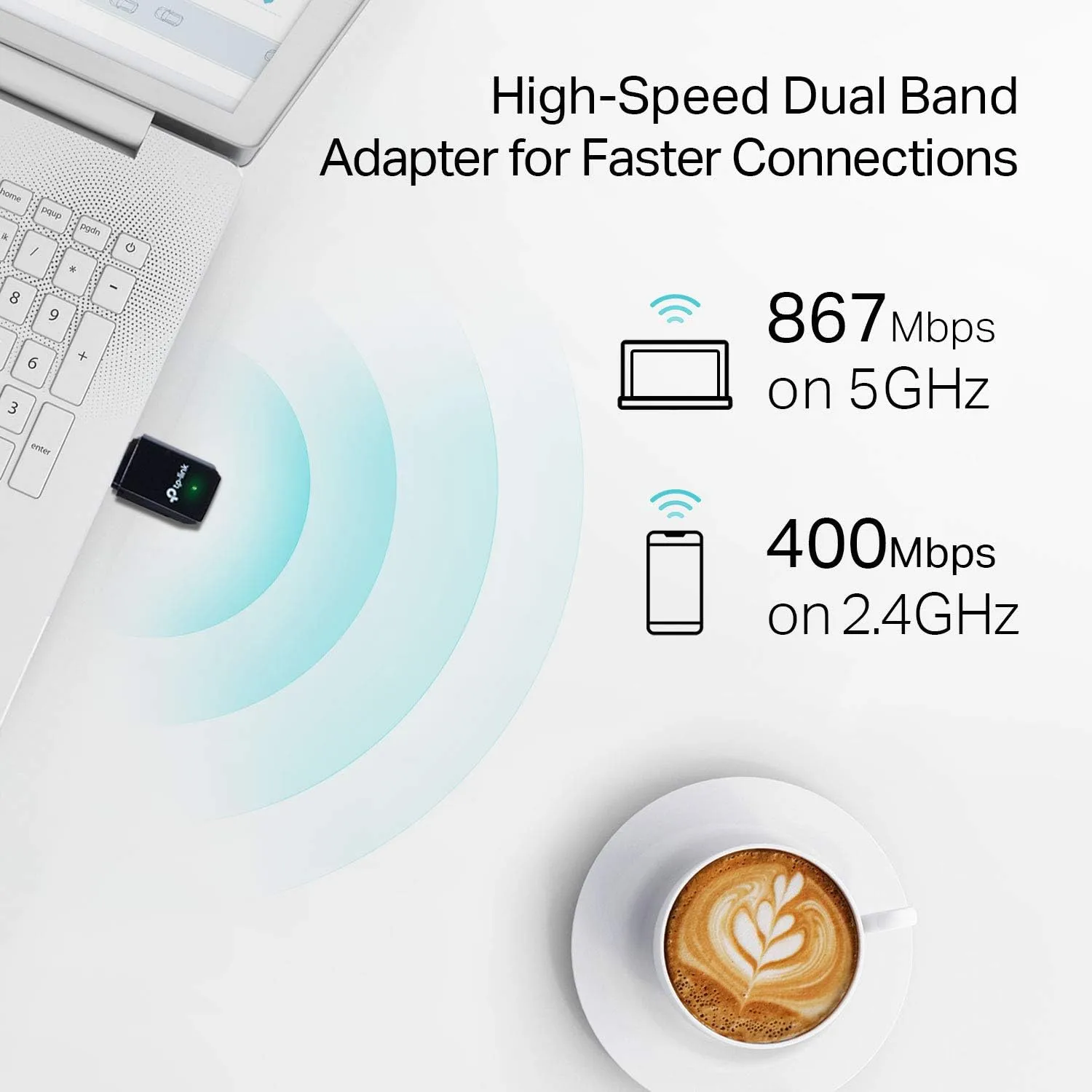 TP-Link AC1300 USB WiFi Adapter(Archer T3U)- 2.4G/5G Dual Band Wireless Network Adapter for PC Desktop, MU-MIMO WiFi Dongle