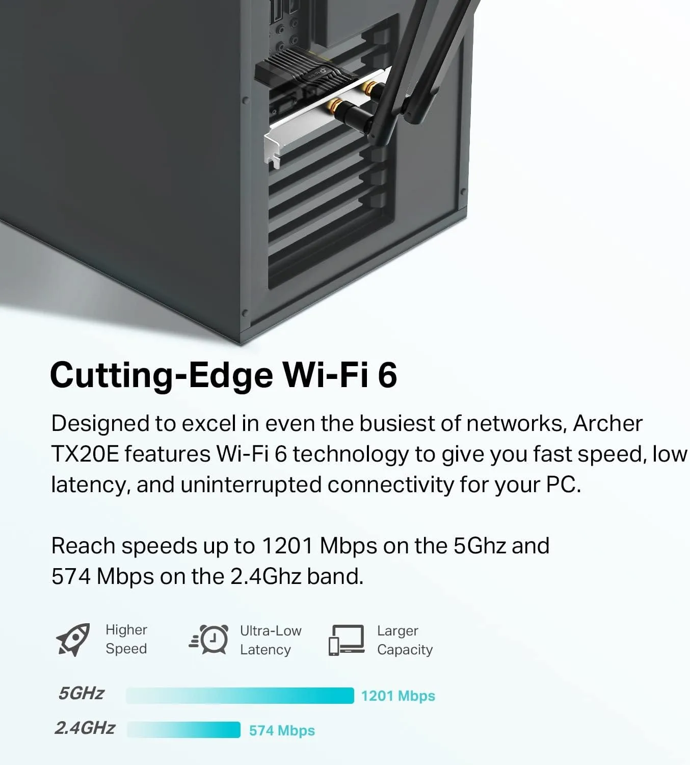 TP-Link Archer TX20E AX1800 Wi-Fi 6 PCIe Card with Bluetooth 5.2