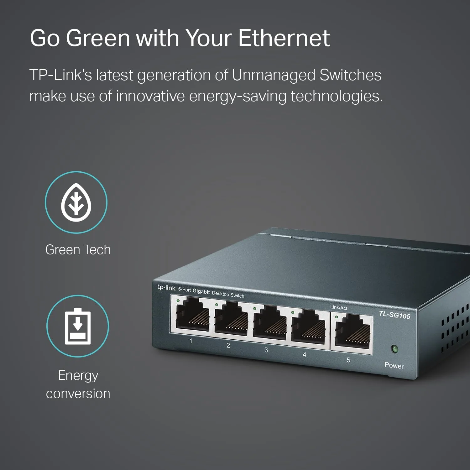 TP-LINK Gigabit Unmanaged Ethernet Switch | Fanless Metal Shielded Ports