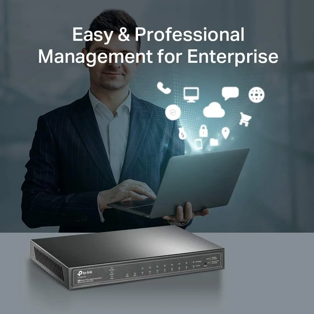 TP-LINK JetStream 8-Port Gigabit Smart Managed PoE Switch