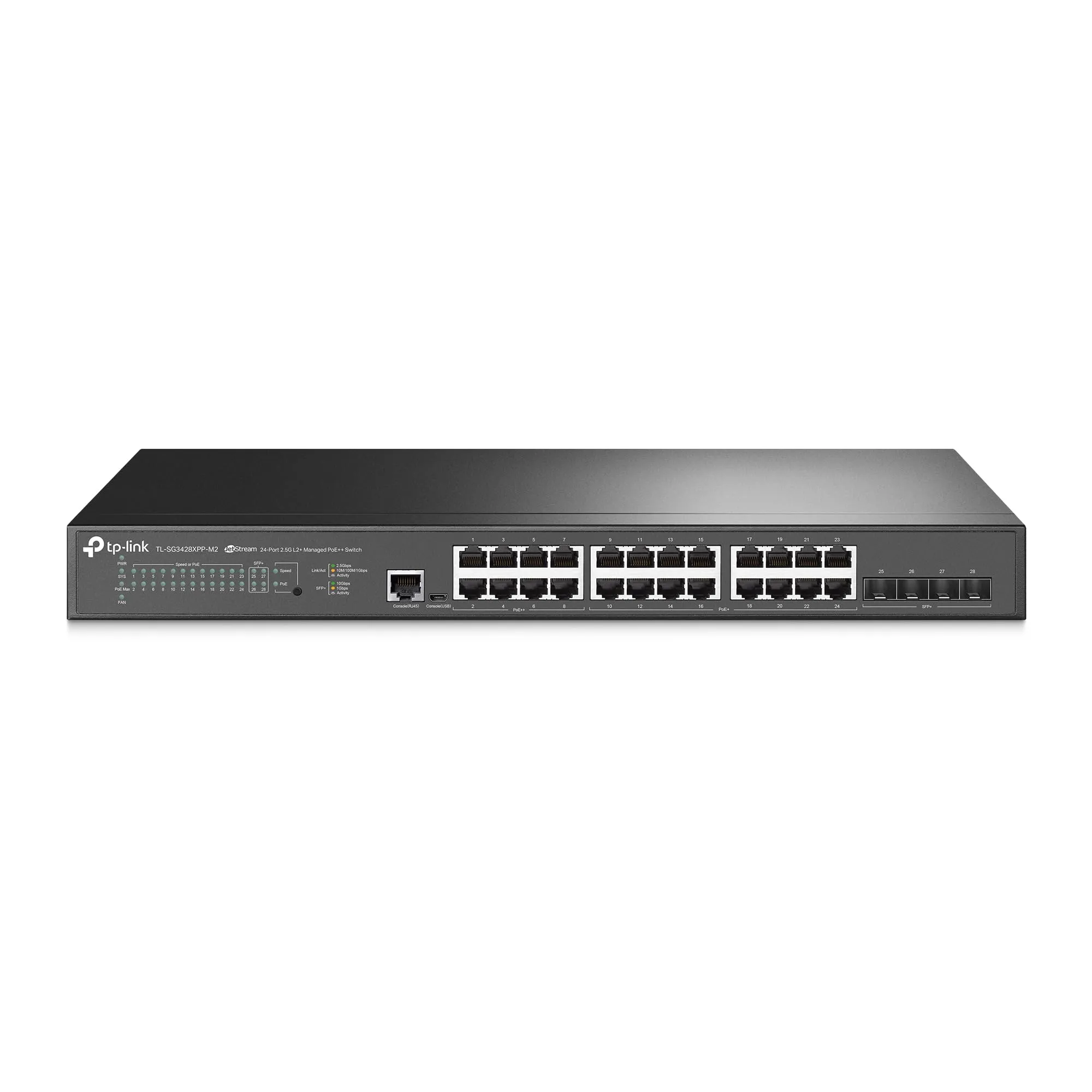 TP-LINK L2+ Managed PoE Switch with 4 x 10Gb SFP+