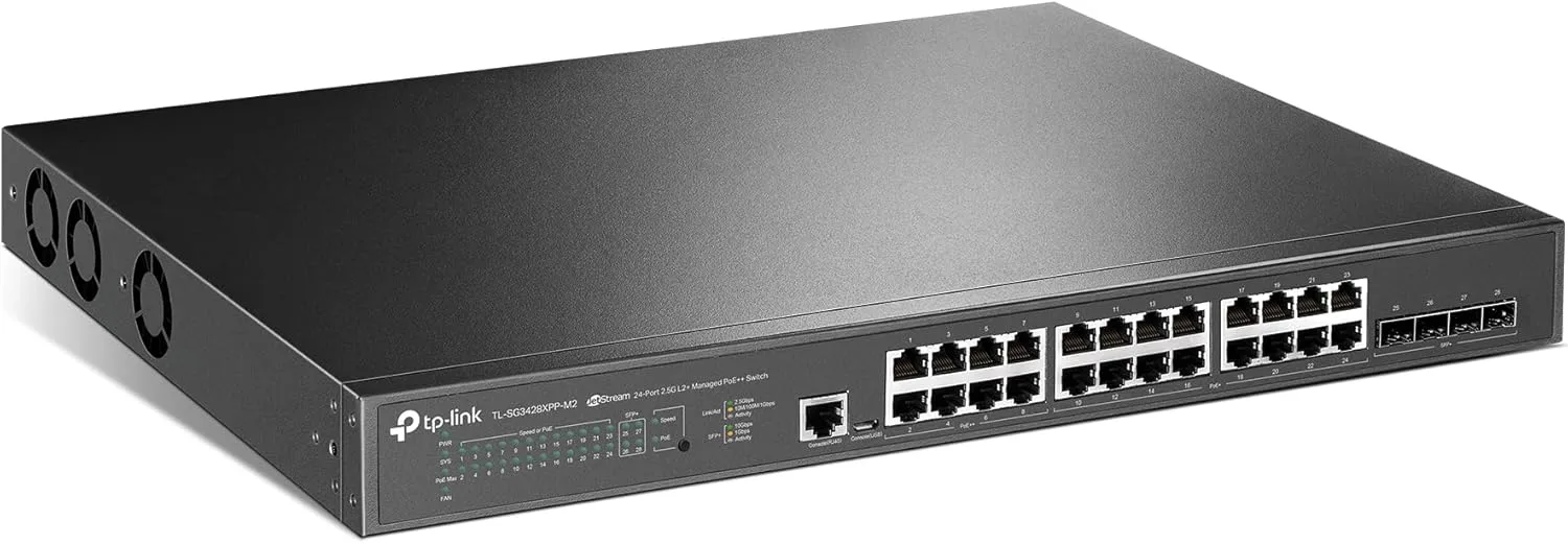 TP-LINK L2+ Managed PoE Switch with 4 x 10Gb SFP+