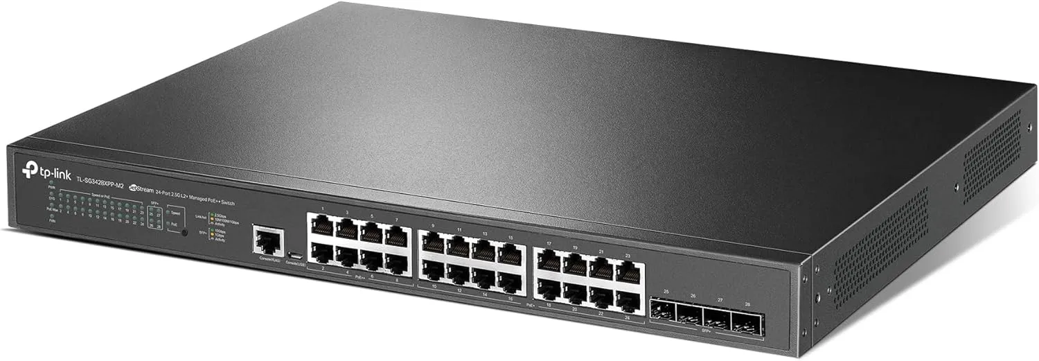 TP-LINK L2+ Managed PoE Switch with 4 x 10Gb SFP+