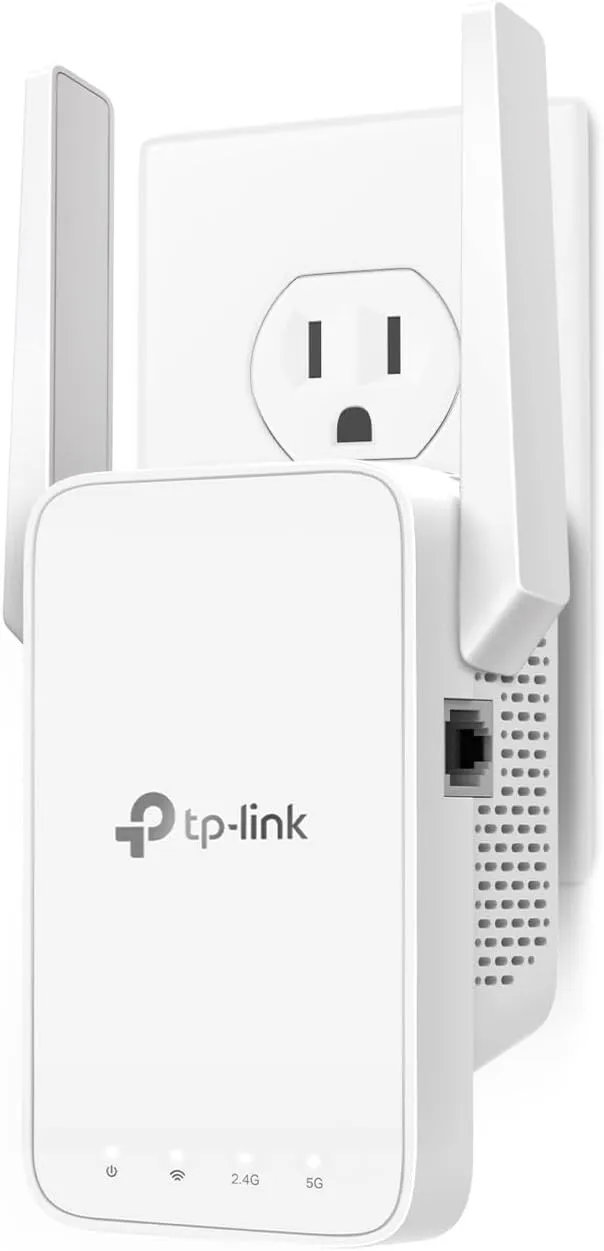 TP-Link AC1200 WiFi Extender, 2025 Wirecutter Best WiFi Extender, 1.2Gbps home signal booster, Dual Band 5GHz/2.4GHz