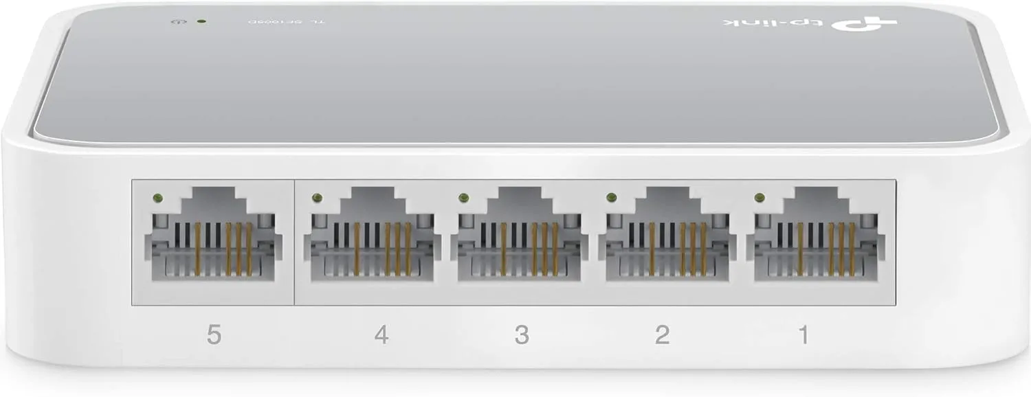 Learning Resources TL-SF1005D TP-Link 5-Port Fast Ethernet Unmanaged Switch | Plug and Play | Desktop 5 Port 5 Port, Non-PoE