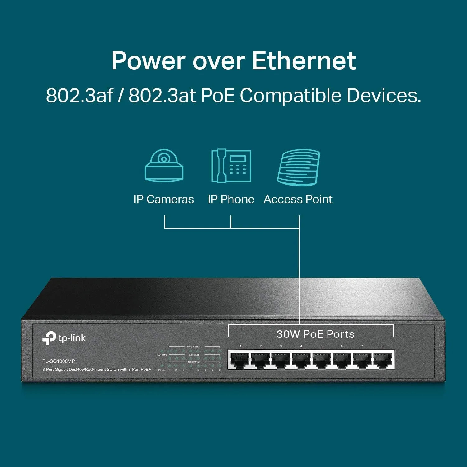 TP-Link 8-Port Gigabit PoE/PoE+ Unmanaged Switch