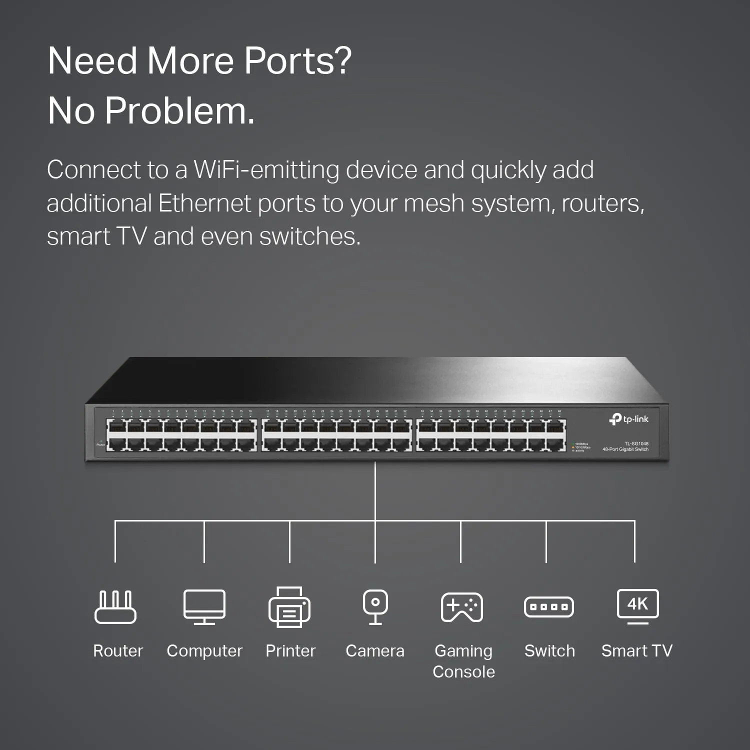 TP-LINK Gigabit Unmanaged Ethernet Switch | Fanless Metal Shielded Ports