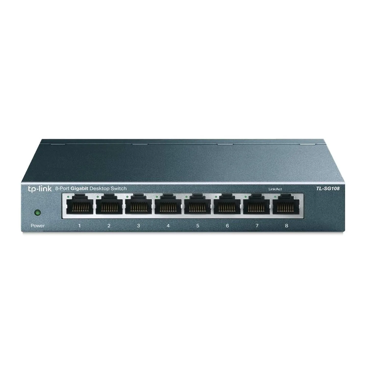 TP-Link TL-SG108 8 Port Gigabit Unmanaged Ethernet Network Switch, Ethernet Splitter Plug & Play Fanless Metal Design