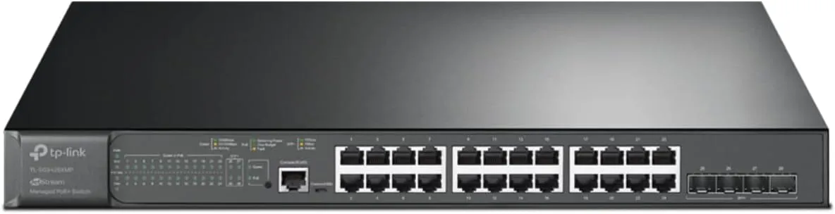 TP-LINK L2+ Managed PoE Switch with 4 x 10Gb SFP+