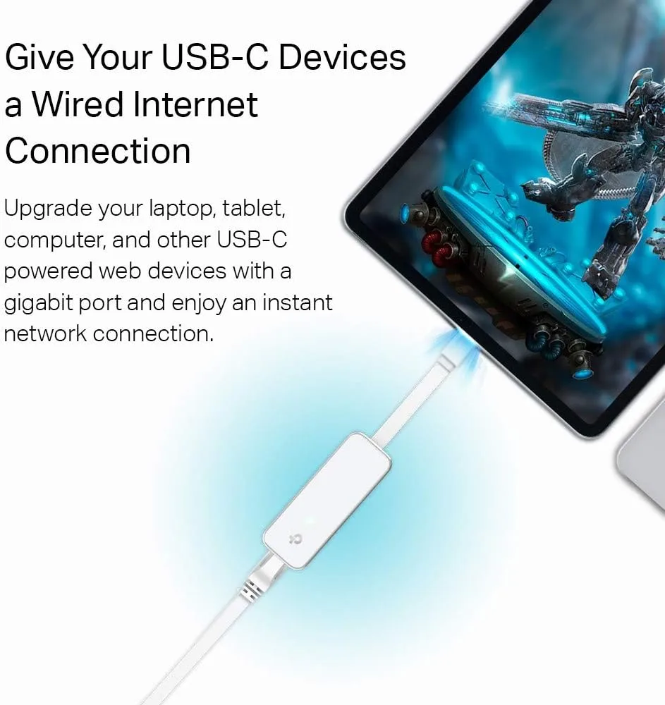 TP-LINK UE300 USB/USB-C to Gigabit Ethernet Adapter