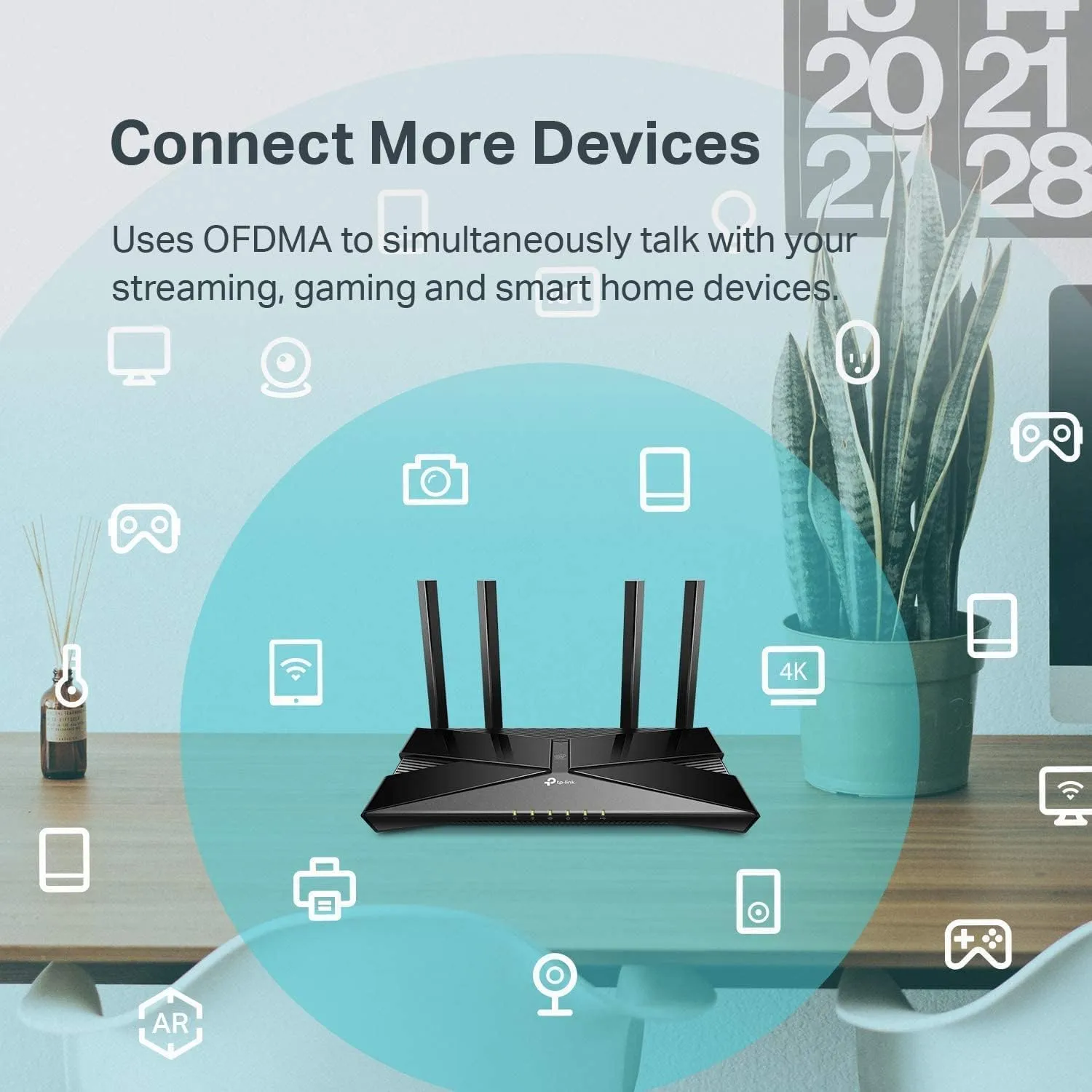 TP-Link Smart WiFi 6 Router (Archer AX10) – 4 Gigabit LAN Ports, Dual Band AX1500