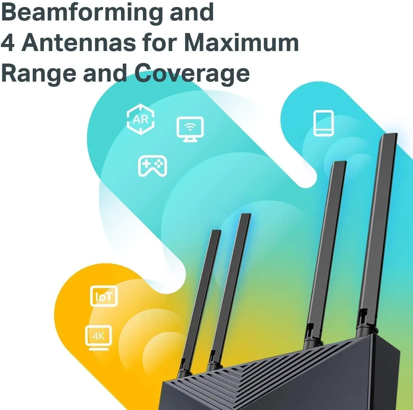 TP-Link Smart WiFi 6 Router (Archer AX10) – 4 Gigabit LAN Ports, Dual Band AX1500