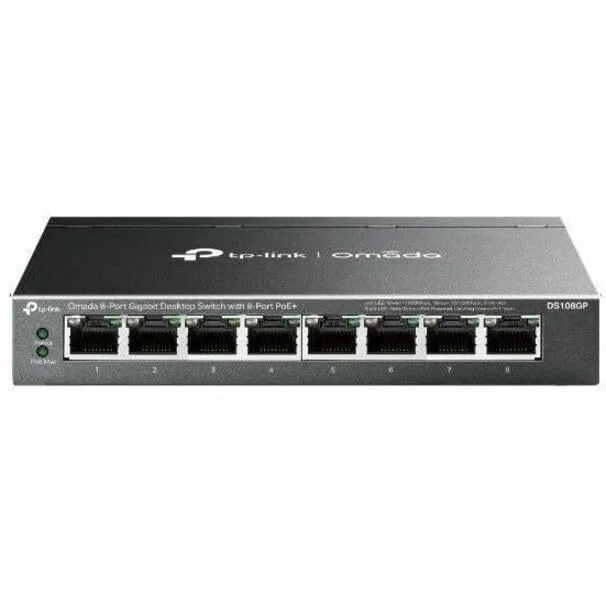TP‑Link OMADA DS108GP 8‑Port Gigabit Desktop Switch with 8‑Port PoE+