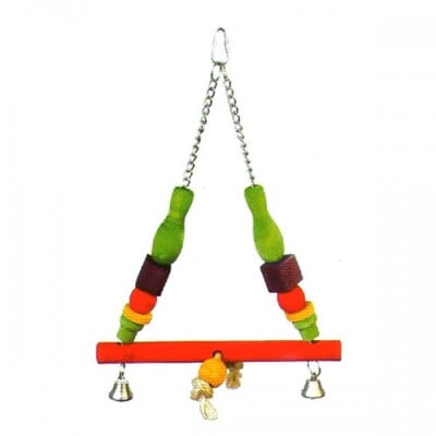 PADO TRIANGLE TYPE SWING TOY F/LARGE BIRDS W/BELL 40X25CM PADO TRIANGLE TYPE SWING TOY F/LARGE BIRDS W/BELL 40X25CM