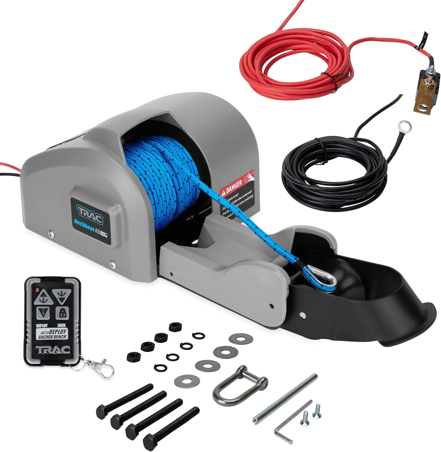 Trac Outdoors Deckboat 40 AutoDeploy-G3 Electric Anchor Winch - Anchors Up to 40 lb