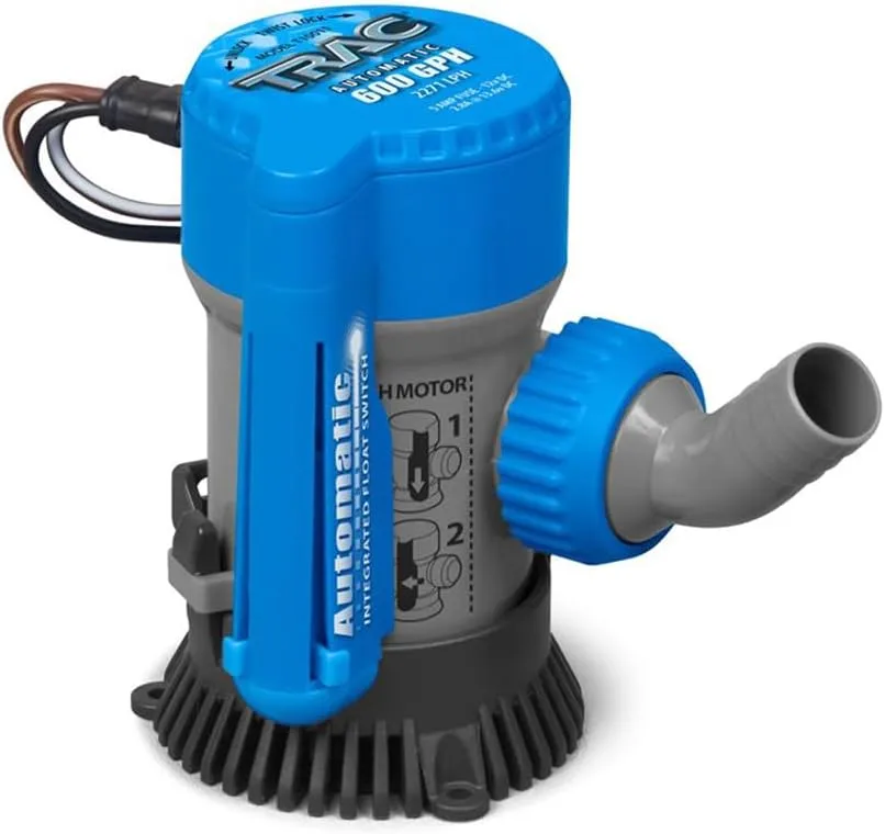 Trac Outdoors Automatic Bilge Pump, 600 GPH, 3/4" Outlet - Designed for Easy Installation and Retrofitting