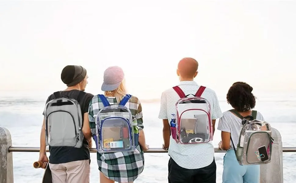 TRAILMAKER Heavy Duty Clear Backpack | Transparent Stadium-Approved for Women, Men, School, Travel