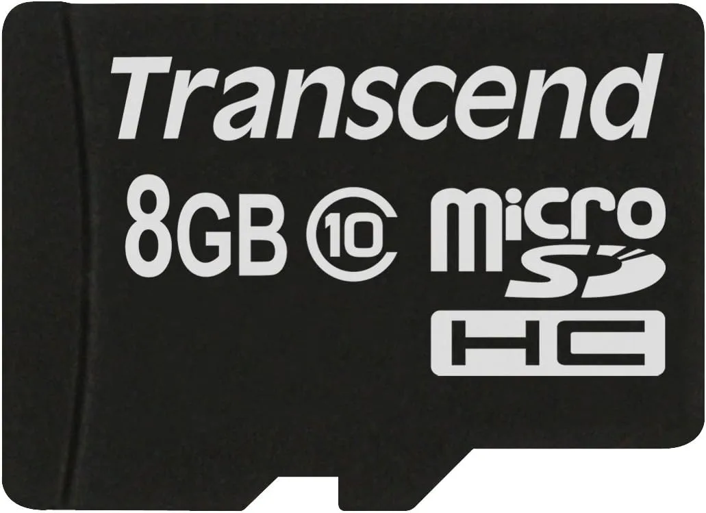 Transcend Information 8GB microSDHC Class 10 Memory Card (TS8GUSDC10M)