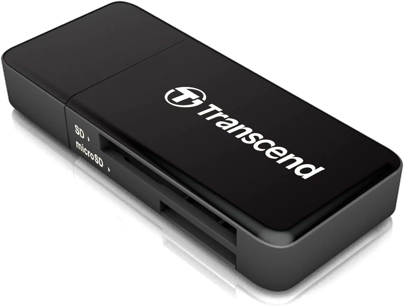 Transcend USB 3.1 2-in-1 Card Reader, for SDHC / SDXC / micro SDHC / micro SDXC / micro SD, UHS-I Cards, Black - TS-RDF5K
