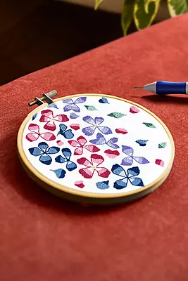 Kit Punch Needle - Petali di Ortensia