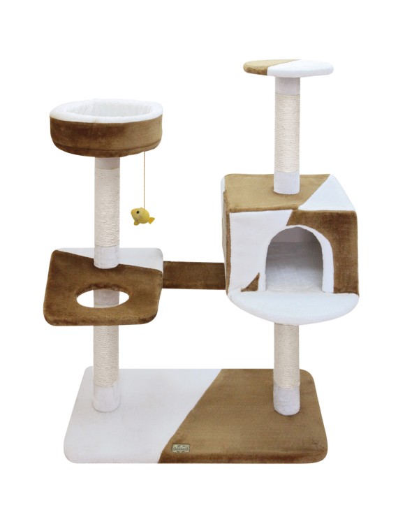 CAMILA Cat Pole - Brown-White CAMILA Cat Pole - Brown-White