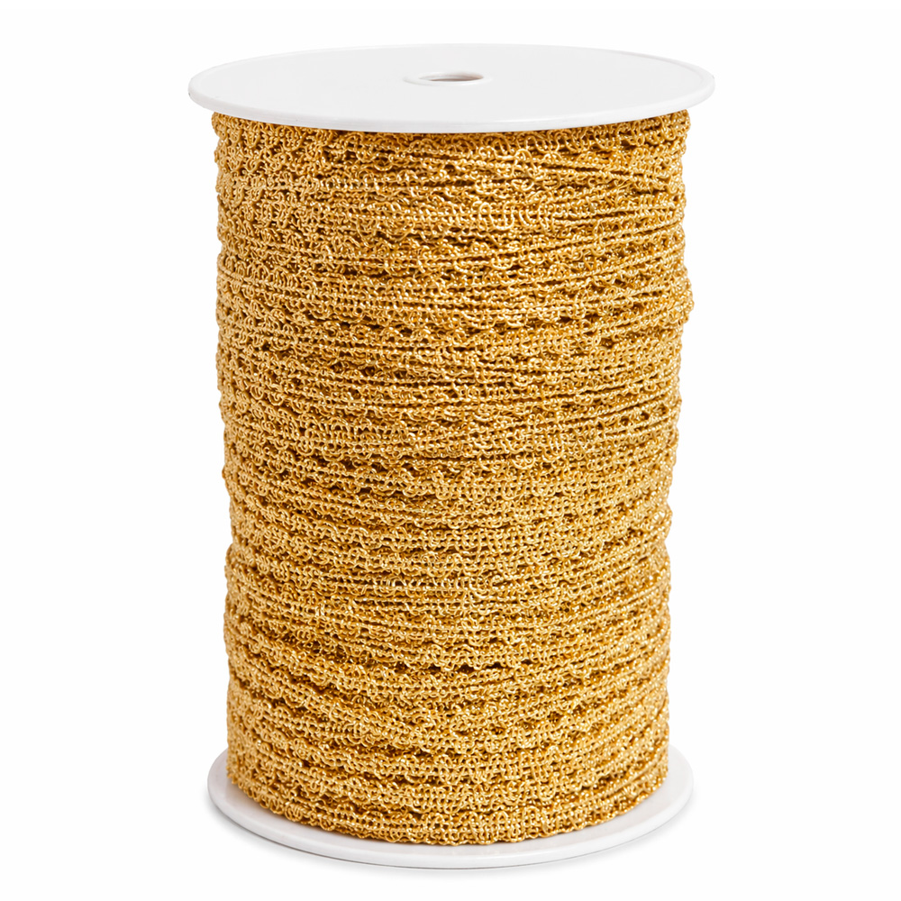Trencilla Plana Ref 6849 Dorado  X144Yd Rollo X 144 Yardas
