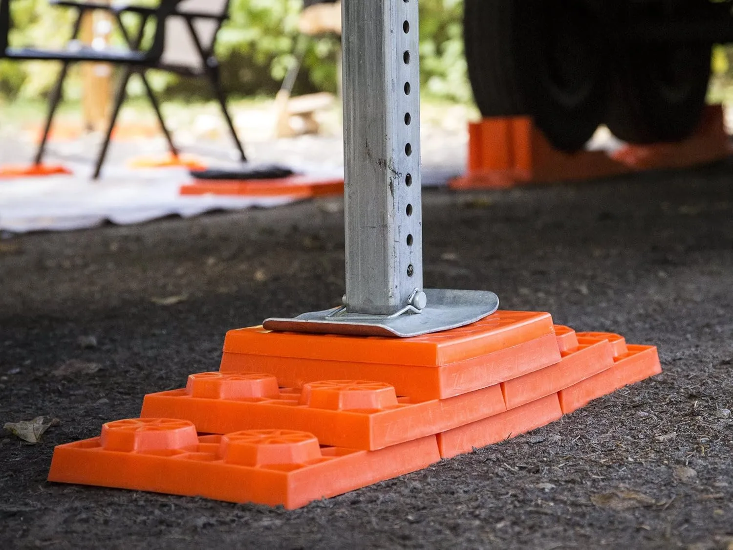 Tri-Lynx Lynx Levelers RV/Trailer/Motorhome Interlocking Leveling Blocks 10 Pack Orange