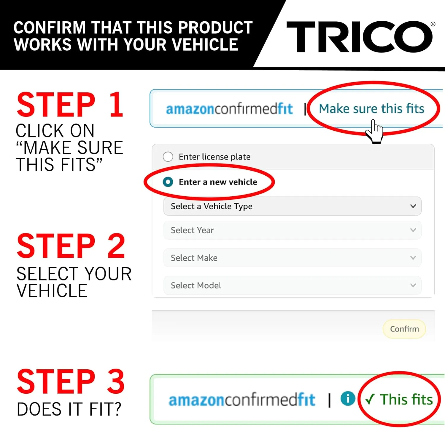 TRICO Exact Fit 20-2, Conventional Windshield 20 Inch Wiper Blade - Fits Chevy Corvette, Ford Tempo, Ford E-150