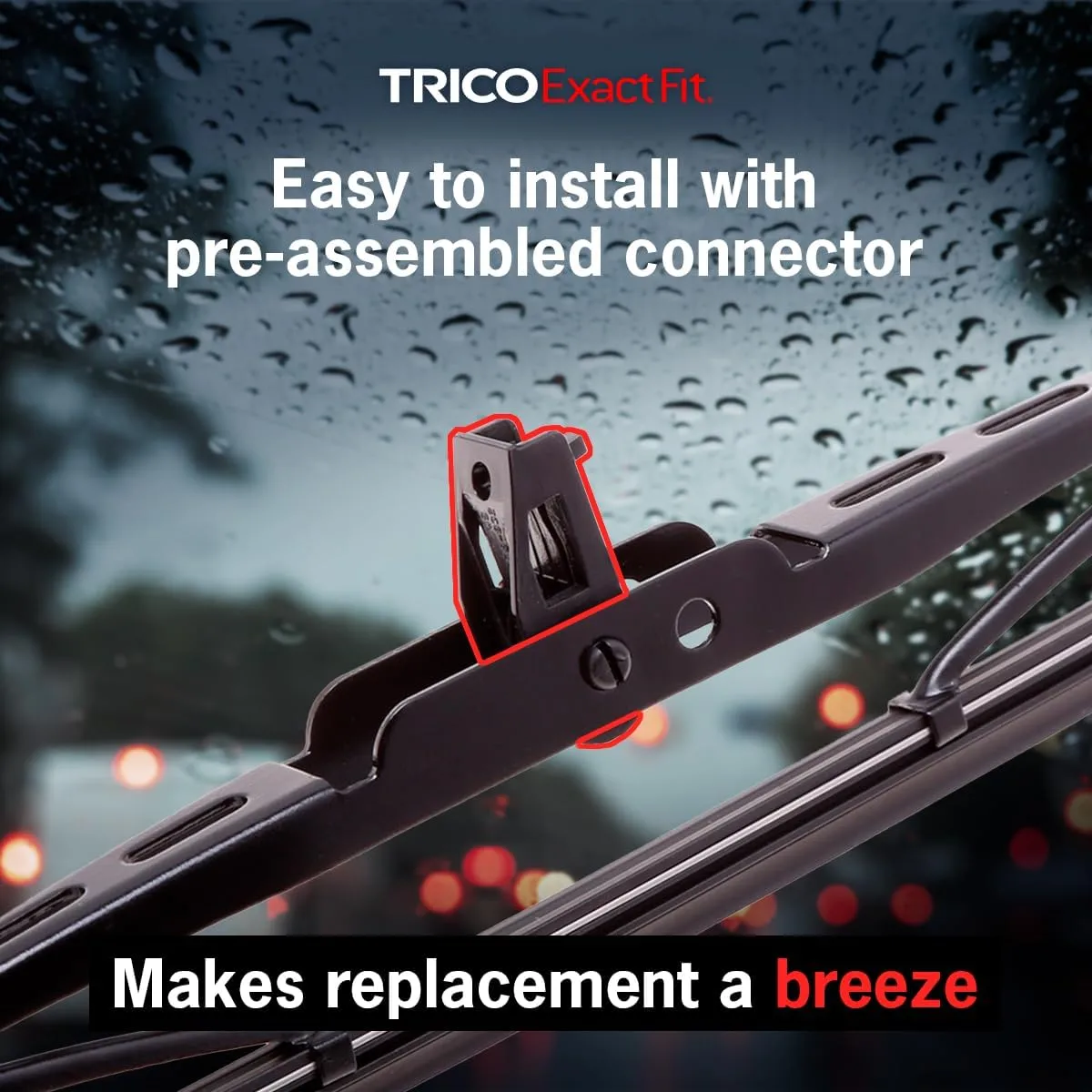 TRICO Exact Fit 20-2, Conventional Windshield 20 Inch Wiper Blade - Fits Chevy Corvette, Ford Tempo, Ford E-150