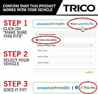 TRICO Exact Fit 15 Inch Pack of 1 Conventional Automotive Replacement Wiper Blade For Car (15-1)