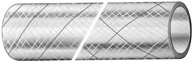 Trident Marine 1" x 50' Clear Reinforced PVC Hose Tubing - Red & Blue Tracer