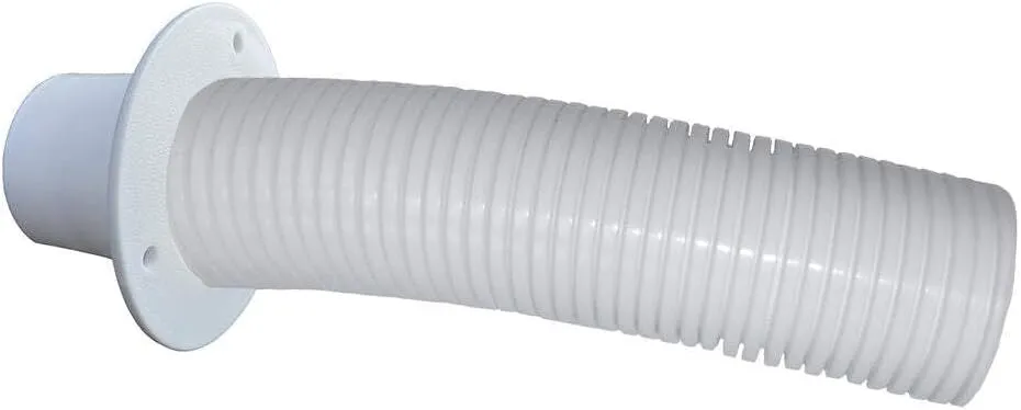 Trident Marine 10' White Stern Flex Hose w/Transom Flange