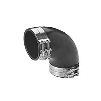 Trident Marine 3" ID 90-Degree EPDM Black Rubber Molded Wet Exhaust Elbow w/4 T-Bolt Clamps
