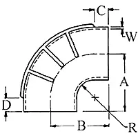 Trident Marine 3" ID 90-Degree Blue Silicone Molded Wet Exhaust Elbow w/4 T-Bolt Clamps