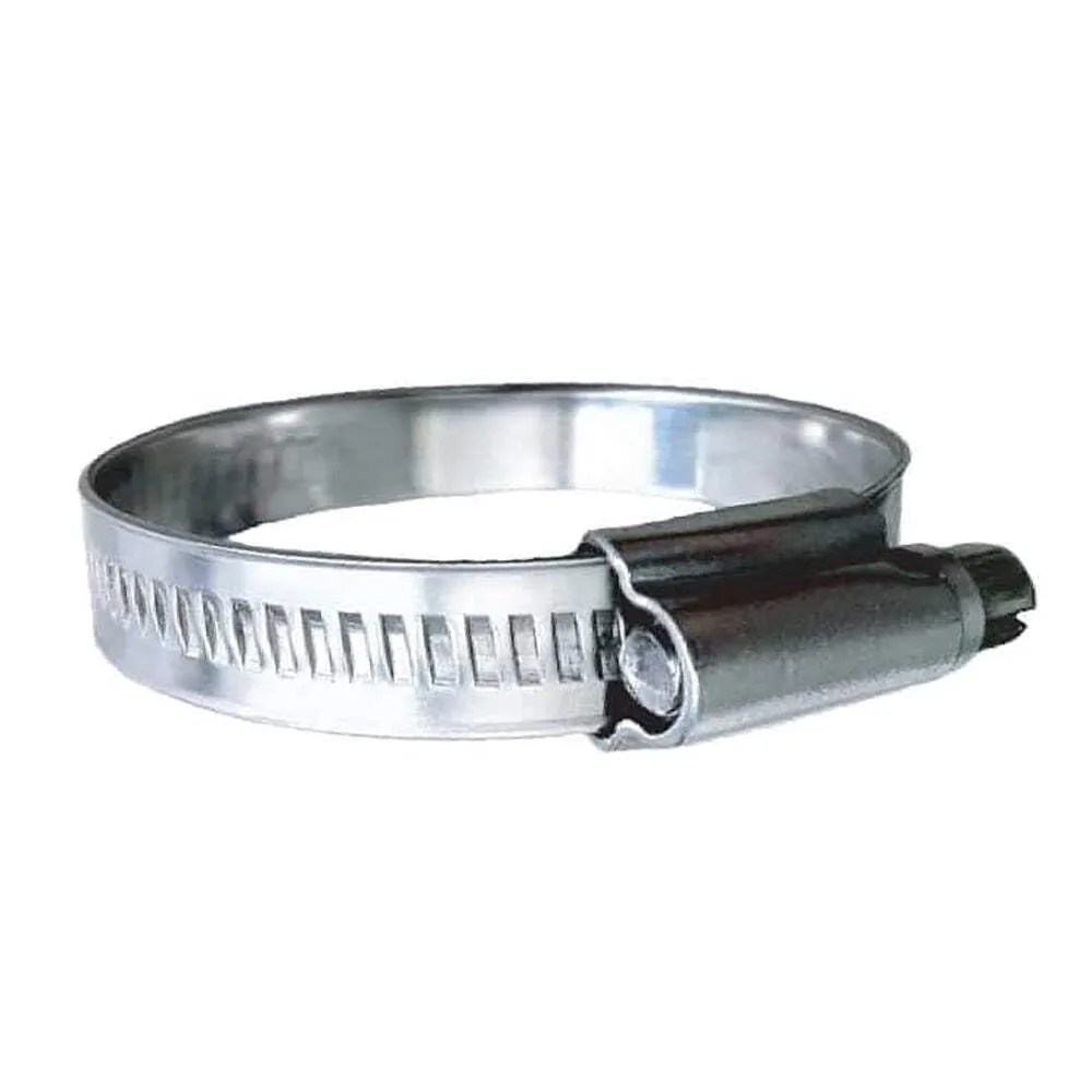 316 SS Non-Perforated Worm Gear Hose Clamp - 15/32 inch Band - (1-3/4 inch – 2-1/4 inch) Clamping Range - 10-Pack