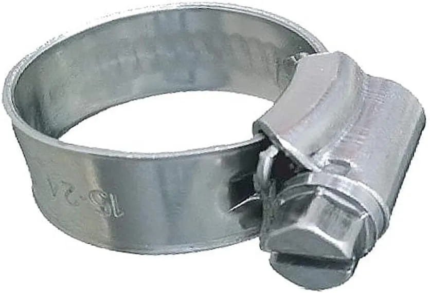 Trident Marine 316 SS Non-Perforated Worm Gear Hose Clamp - 3/8" Band - (5/16" – 9/16") Clamping Range - 10-Pack - SAE Size 3