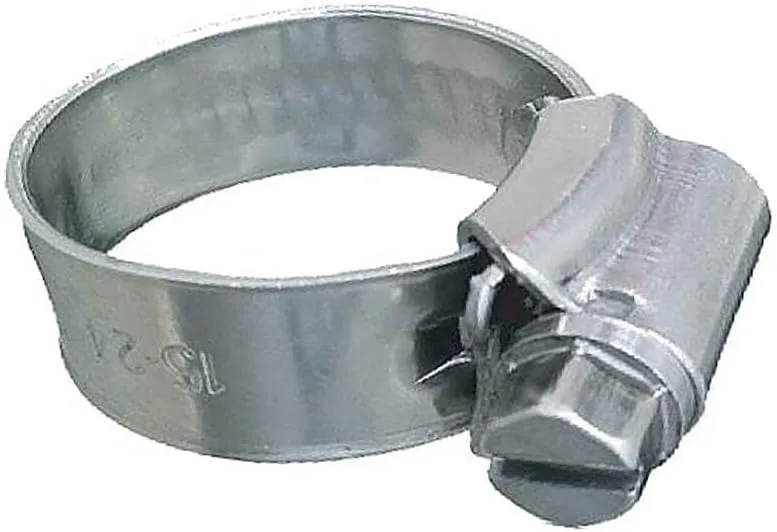 Trident Marine 316 SS Non-Perforated Worm Gear Hose Clamp - 3/8" Band - (1-1/16" – 1-1/2") Clamping Range - 10-Pack