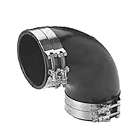 Trident Marine 4" ID 90-Degree EPDM Black Rubber Molded Wet Exhaust Elbow w/4 T-Bolt Clamps