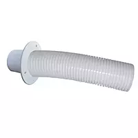 Trident Marine 4' White Stern Flex Hose w/Transom Flange