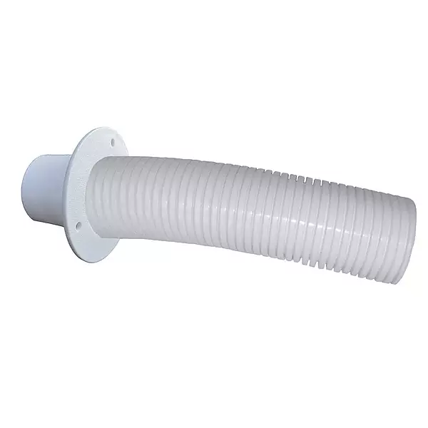 Trident Marine 4' White Stern Flex Hose w/Transom Flange