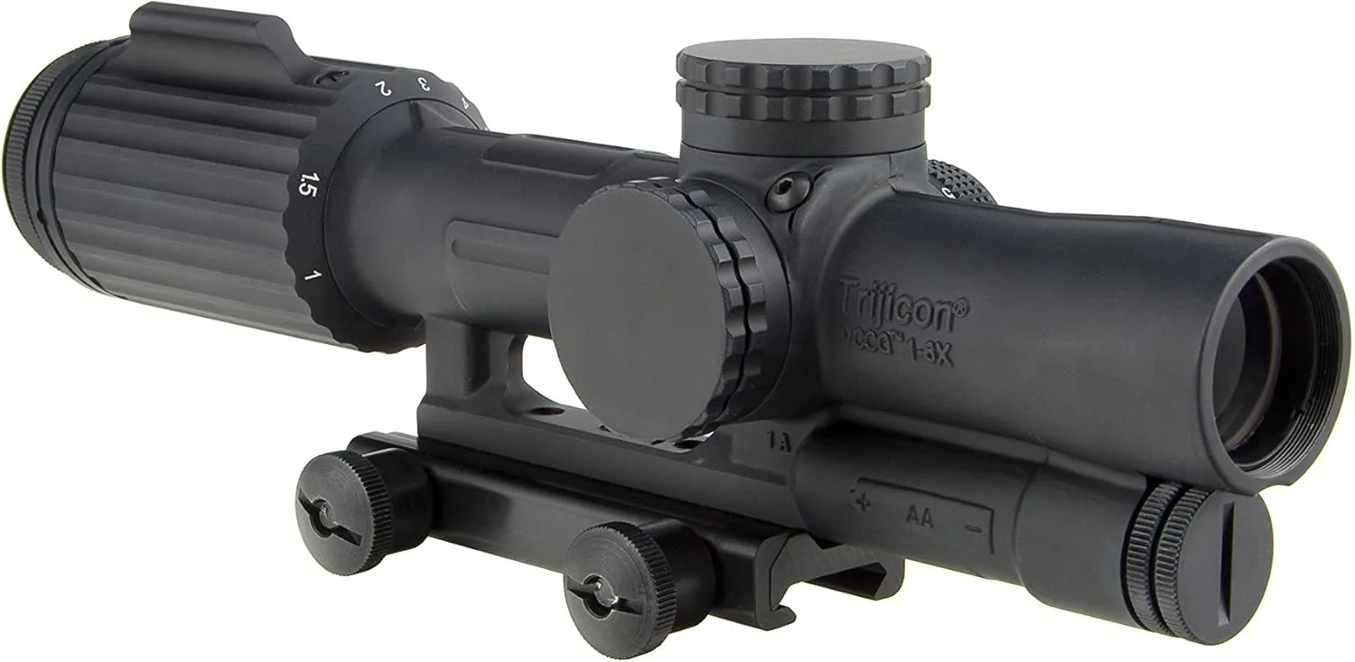 Trijicon VCOG 1-6x24 with Segmented Circle/Crosshair MIL Govt. Reticle and Thumb Screw Mount, Red