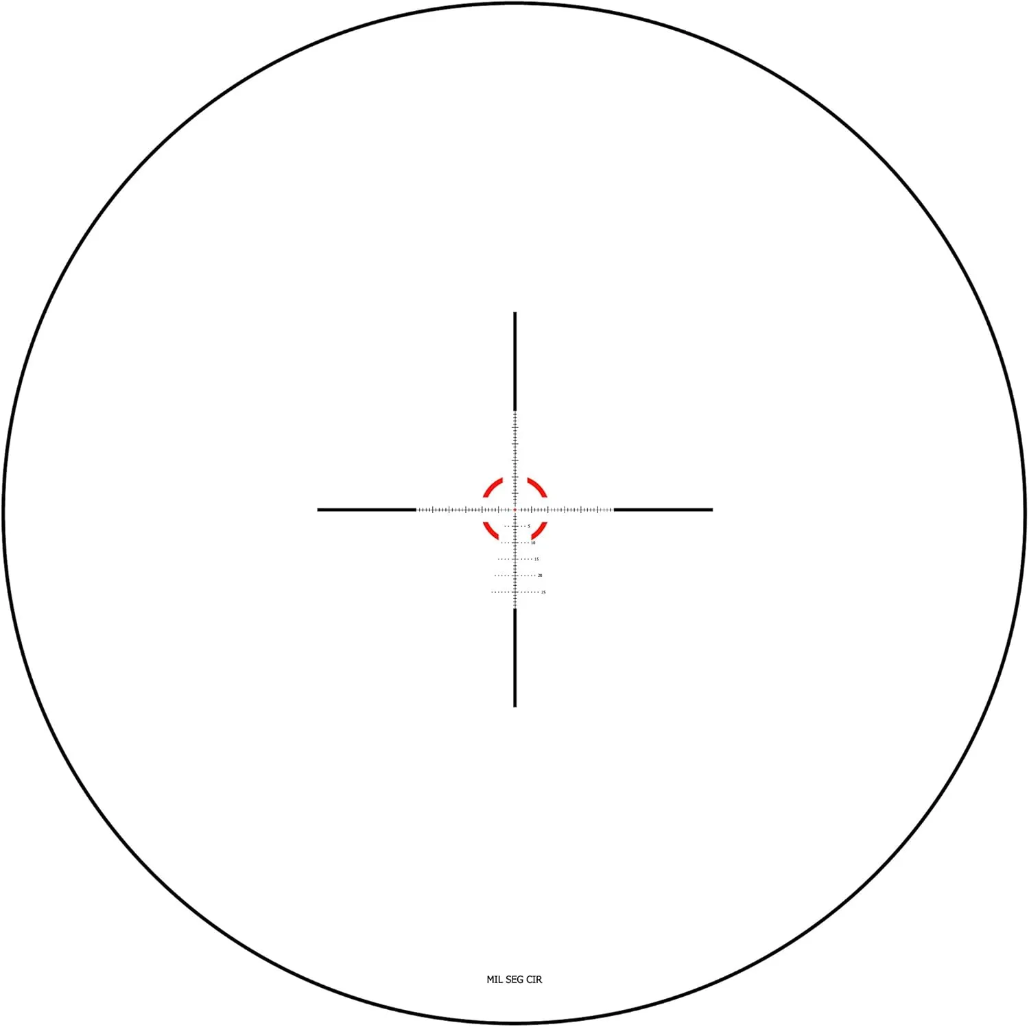 Trijicon VCOG 1-6x24 with Segmented Circle/Crosshair MIL Govt. Reticle and Thumb Screw Mount, Red