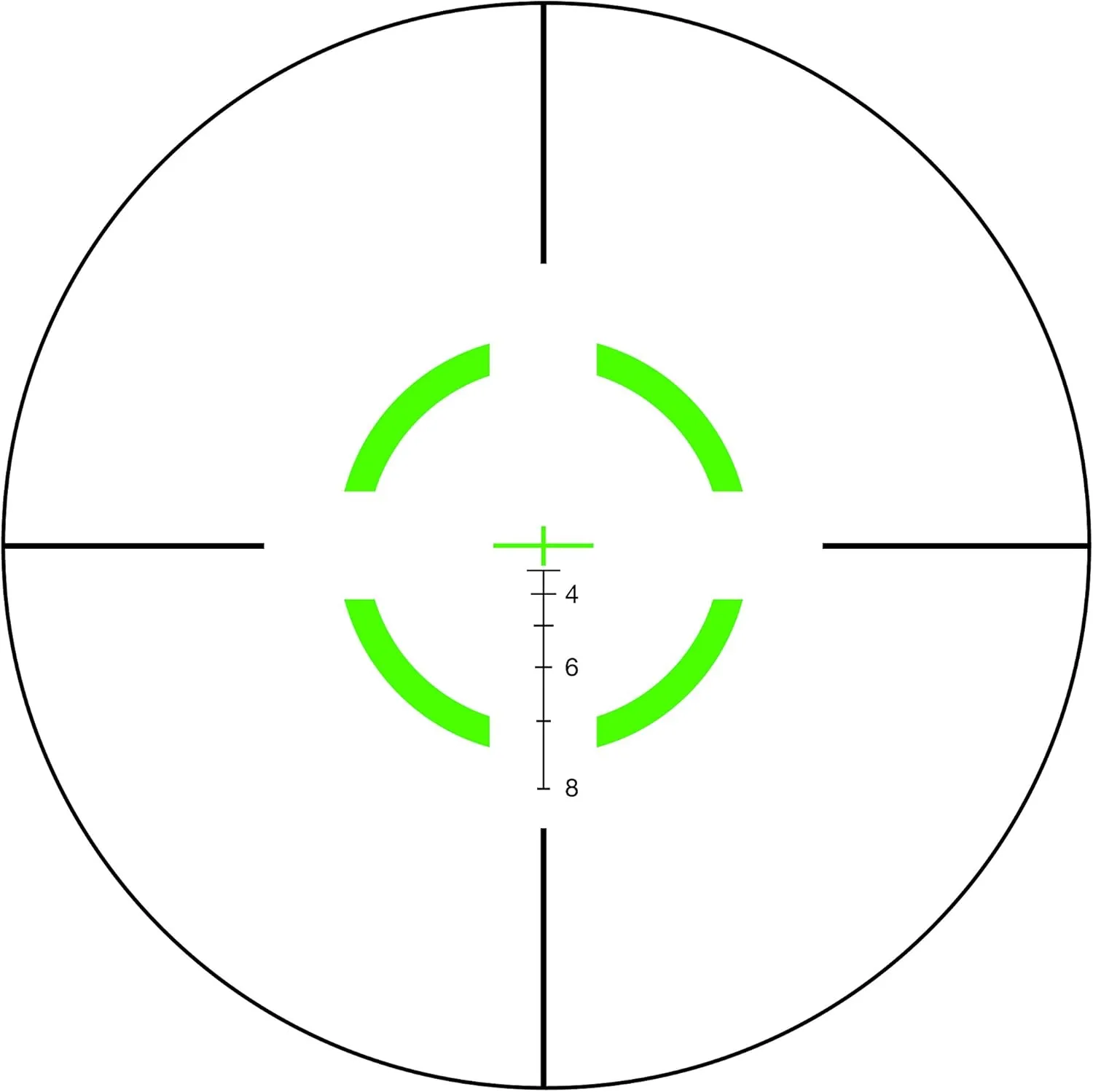 Trijicon VC16-C-1600041 Vcog 1-6x24mm Green Segmented Riflescope, Circle/Crosshair .223/77 Grains Ballistic Reticle