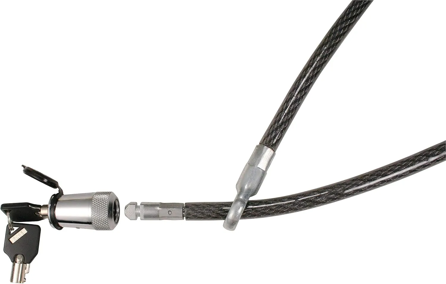 TRIMAX ST30 - Trimaflex Spare Tire Cable Lock (Round Key) for Boat Trailers, Motor Homes, Trucks, Jeeps, Vans, More - 36" x 12mm - Black/Chrome