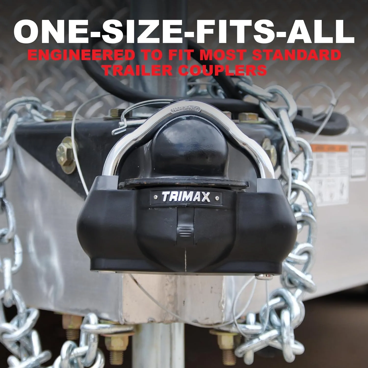 TRIMAX UMAX Trailer Hitch Lock - Universal Coupler Lock 1-7/8" to 2-5/16"