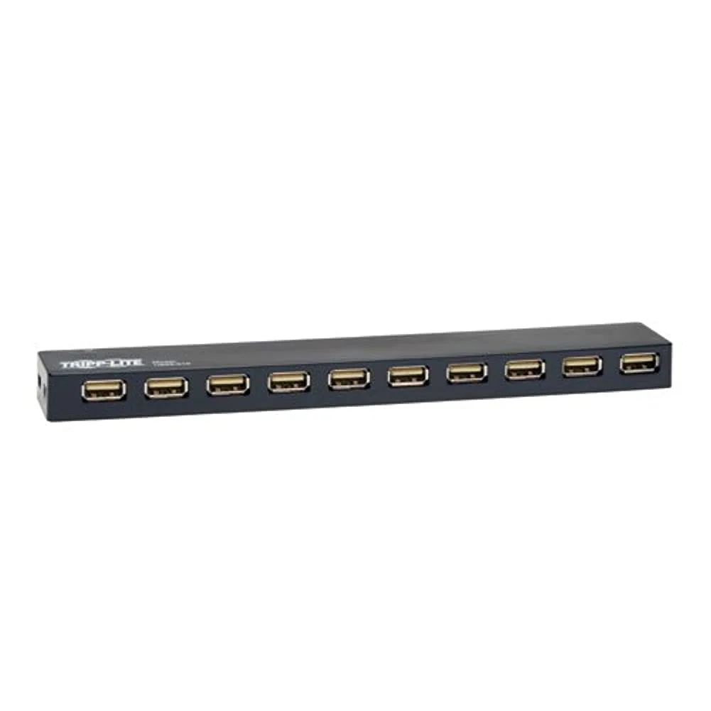 TRIPP LITE 10-Port USB2.0 Mobile Hi-Speed Hub Notebook Laptop (U223-010), Black