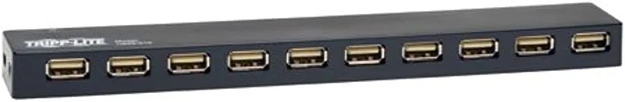 TRIPP LITE 10-Port USB2.0 Mobile Hi-Speed Hub Notebook Laptop (U223-010), Black